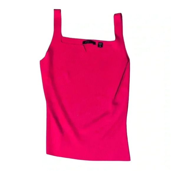Cyrus Tops - Cyrus Ribbed Knit Red Tank Top Sz M